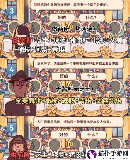 可口的比萨十周年餐车第16关通关攻略第十六关怎么过
