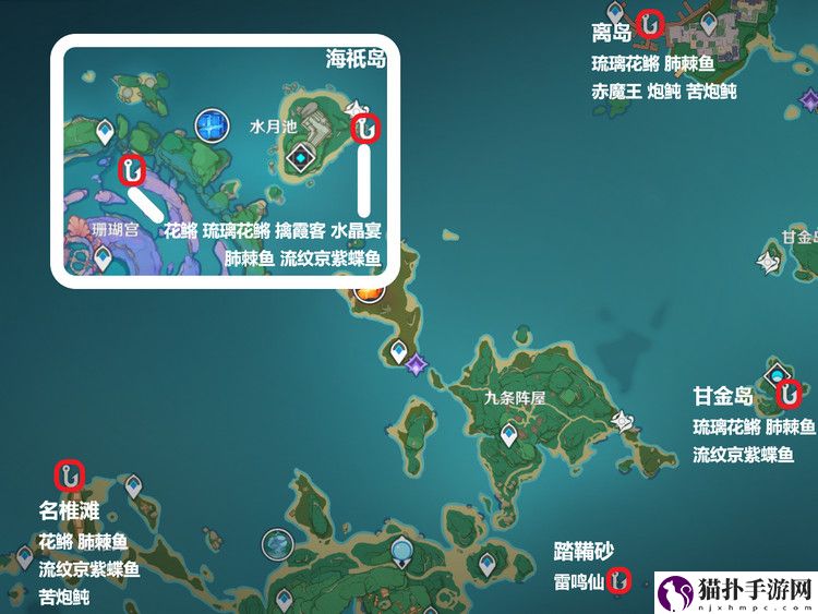 原神钓鱼点位置大全