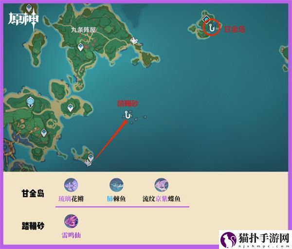原神全部钓鱼点具体位置大全攻略详细介绍