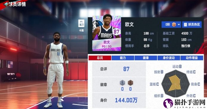 NBA巅峰对决欧文角色介绍NBA巅峰对决欧文角色详情