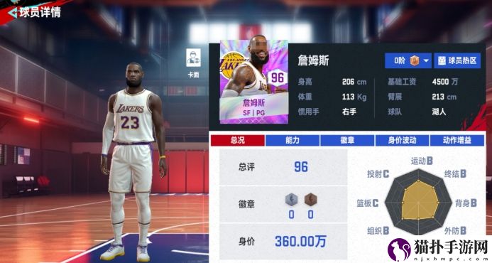 NBA巅峰对决詹姆斯角色介绍NBA巅峰对决詹姆斯角色详情
