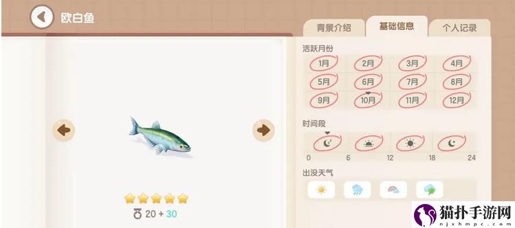 心动小镇欧白鱼钓鱼时间地点解析