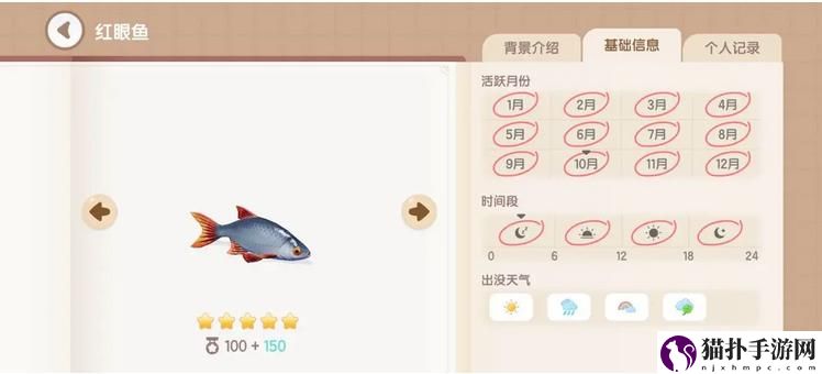 心动小镇红眼鱼钓鱼时间地点具体分析