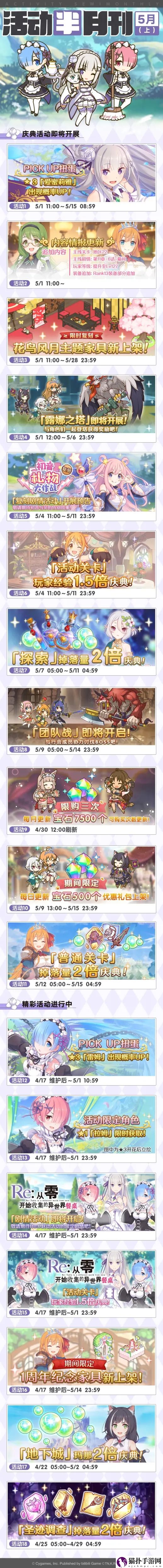 公主连结活动半月刊五月下