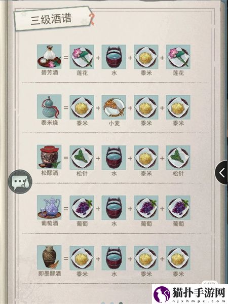 江湖悠悠酿酒配方分享