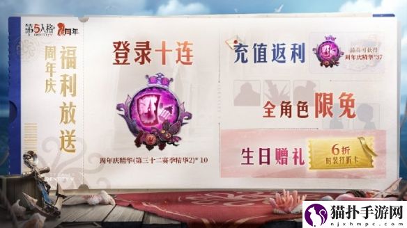 欢迎来到第五人格的六周年庆典，一个令人兴奋的盛事正在继续进行中!